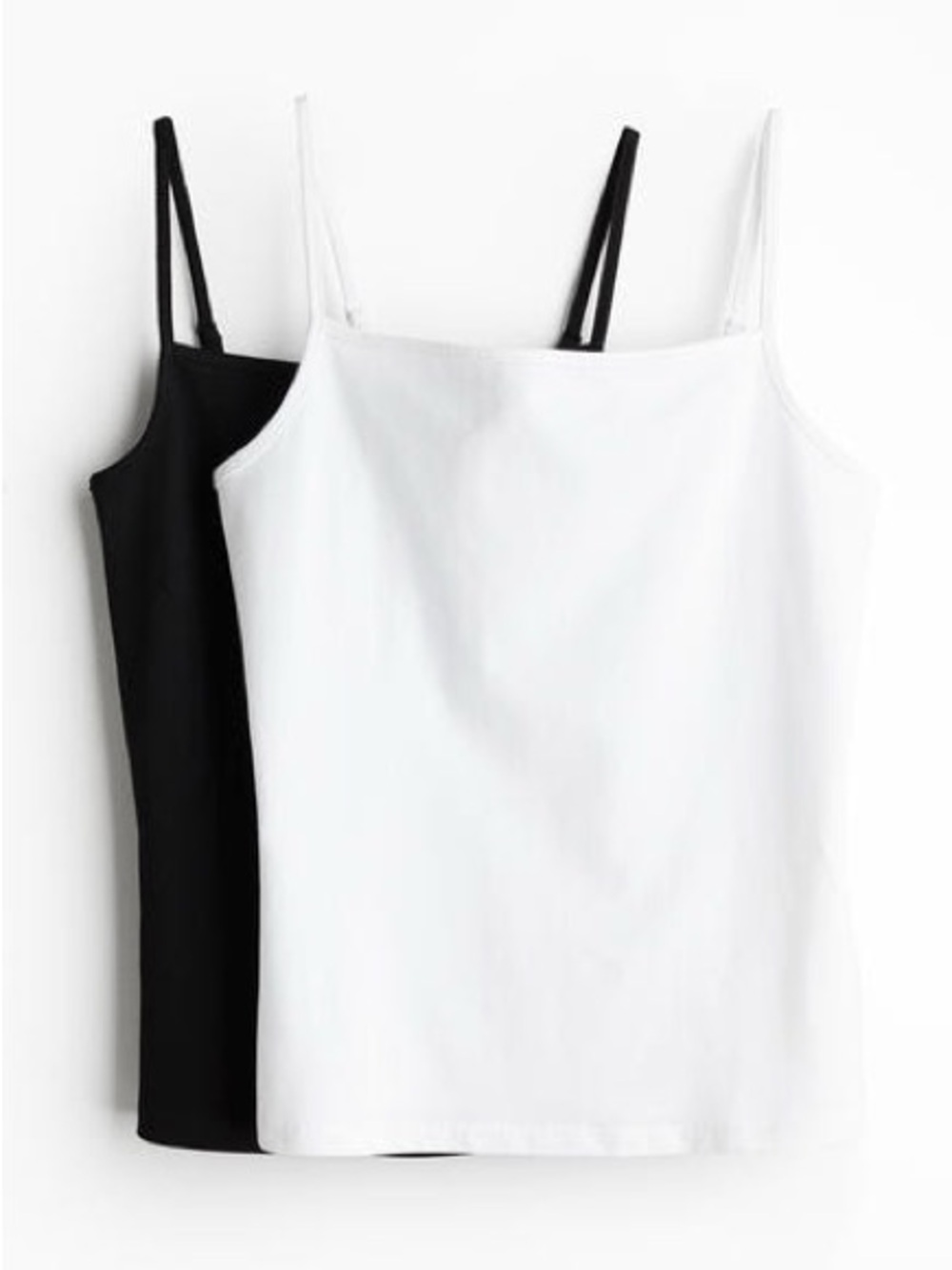 Classic Spaghetti Strap Tank Tops - Black & White